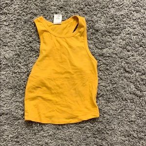 Yellow crop top